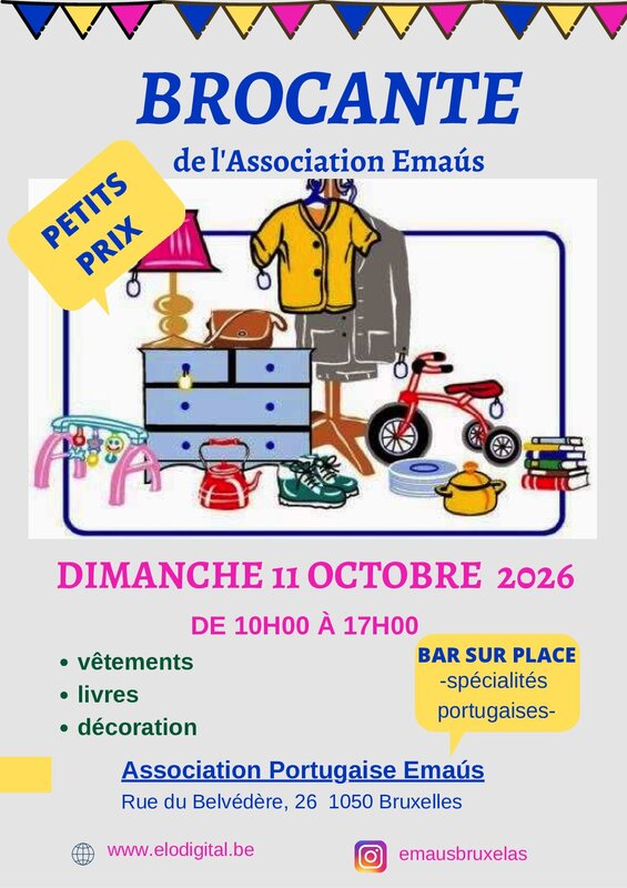 Brocante l Association Portugaise Emaús