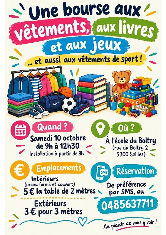 Loisirs Bourse : vêtements, jeux, article sport