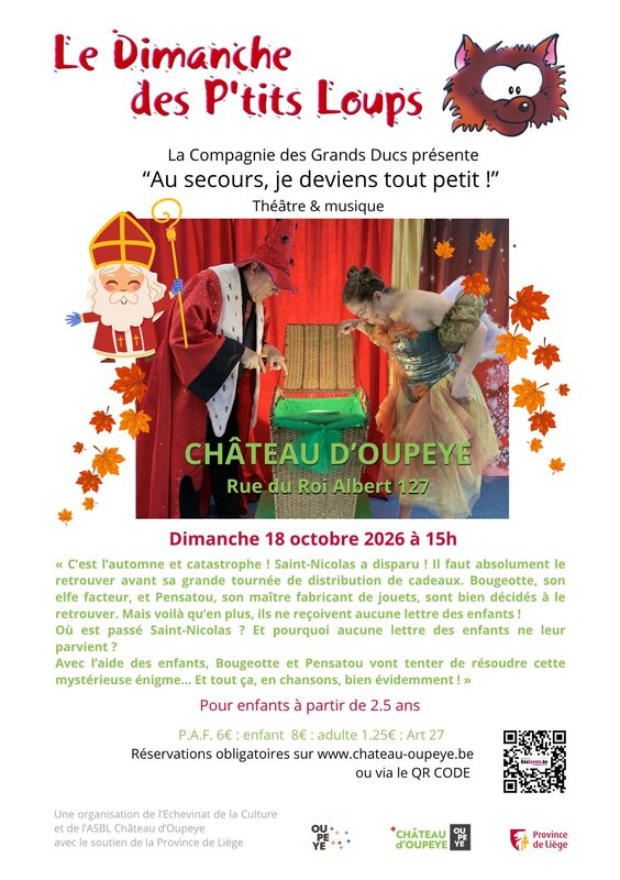 Spectacles Le Dimanche P tits Loups : secours, deviens tout petit 