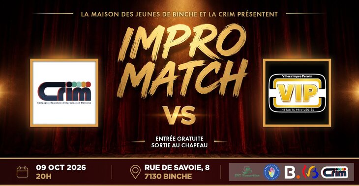 Spectacles Impro Match la Crim Vip