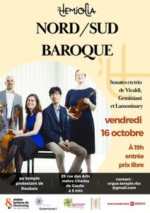 Soirées Concert  Baroque Nord/Sud  16 octobre 2026