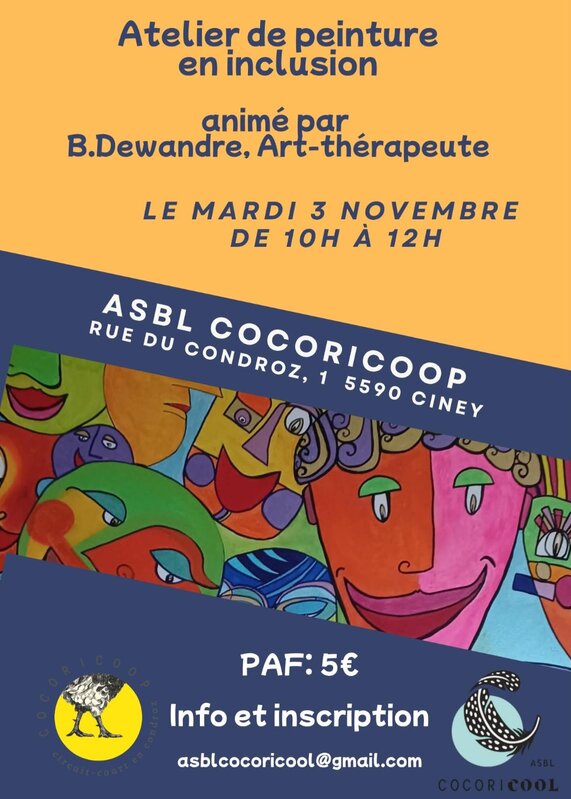 Stages,cours Atelier peinture inclusion