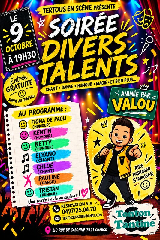 Spectacles Soirée divers talents