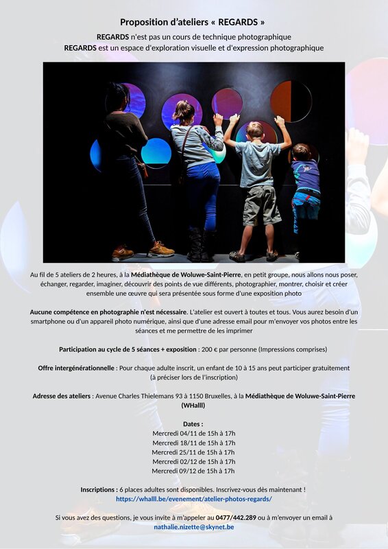 Stages,cours Cycle d ateliers Regards