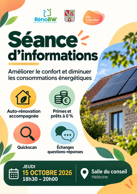 Conférences Séance D’INFORMATIONS | Rénovation & ÉNERGIE