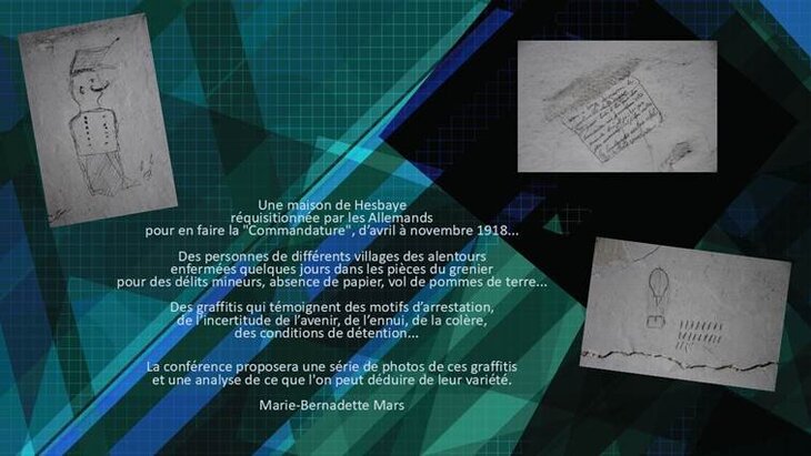 Conférences « 1918 : Hesbaye, graffitis prisonniers racontent… par M-B. Mars