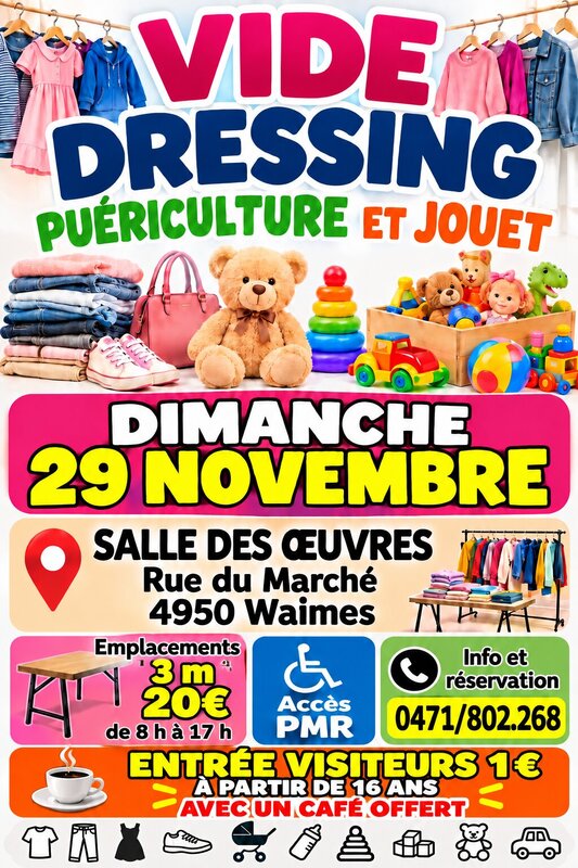 Loisirs Brocabte, Vide dressing puériculture jouets