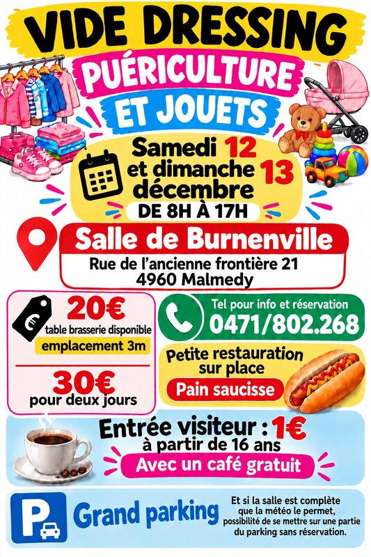 Loisirs Brocante, Vide dressing puériculture jouets