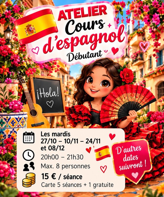 Stages,cours Atelier apprentissage l espagnol