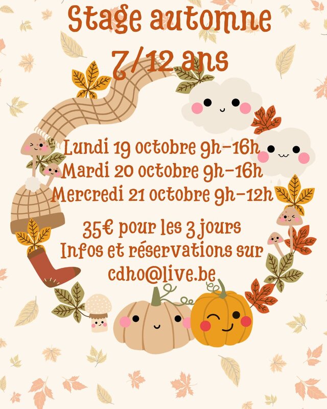 Stages,cours Stage Automne