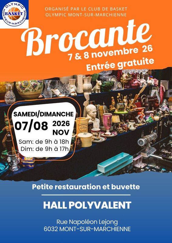  Brocante couverte avec  80 exposants