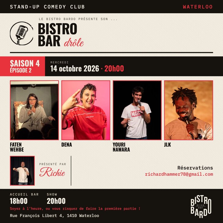 Spectacles Soirée stand-up Bistro Bar drôle