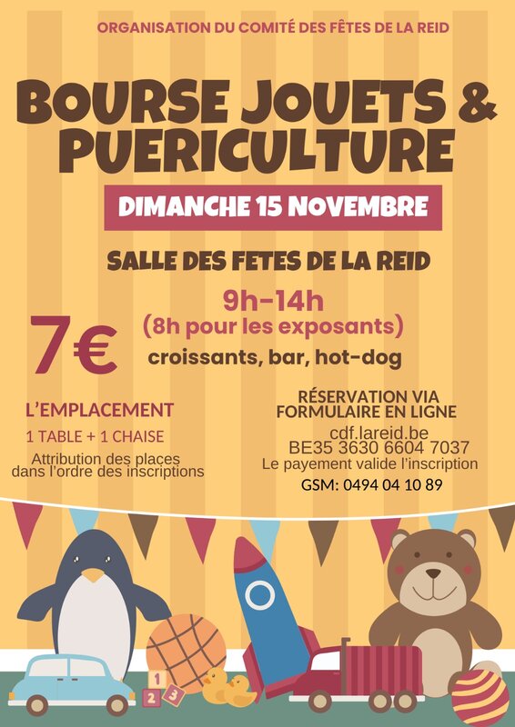 Loisirs Bourse jouets & matériel puériculture
