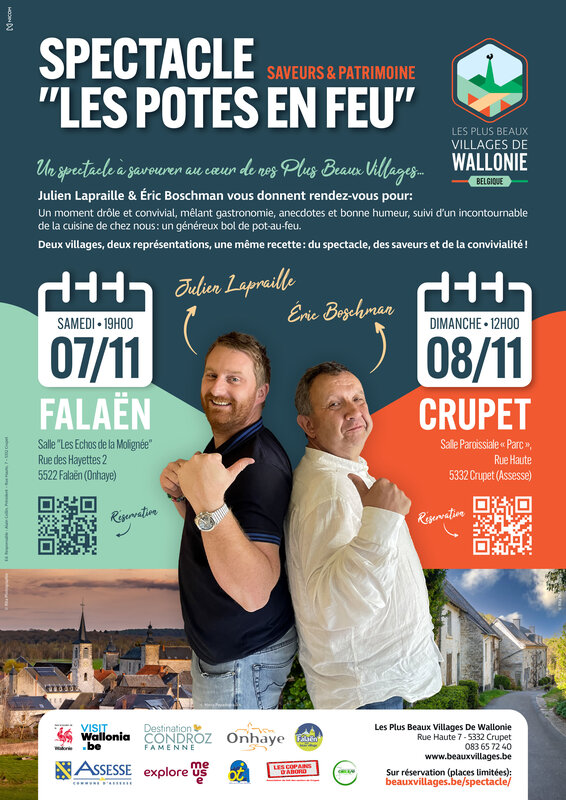 Spectacles Saveurs & Patrimoine Les Potes feu