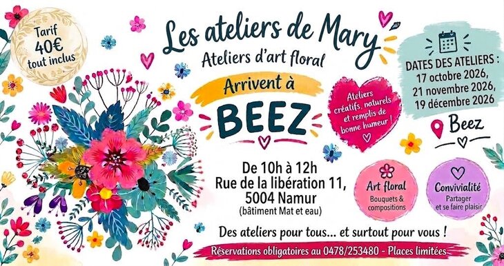 Stages,cours Ateliers d art Floral  Les ateliers Mary 