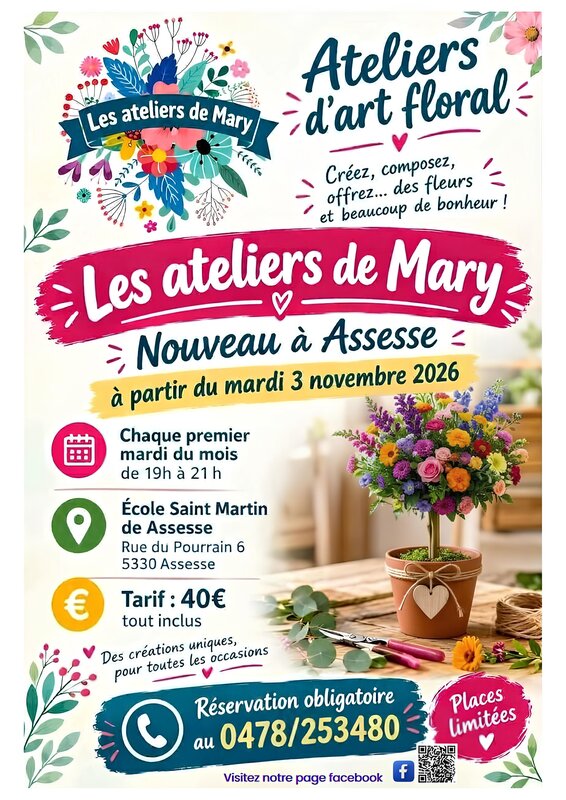Stages,cours Ateliers d art floral  Les ateliers Mary 