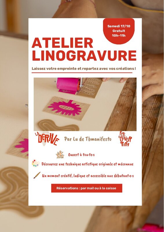 Stages,cours Atelier linogravue - gratuit