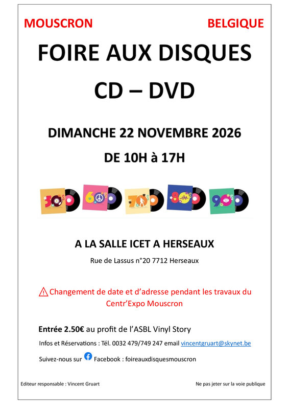Loisirs Foire disques - - de Mouscron