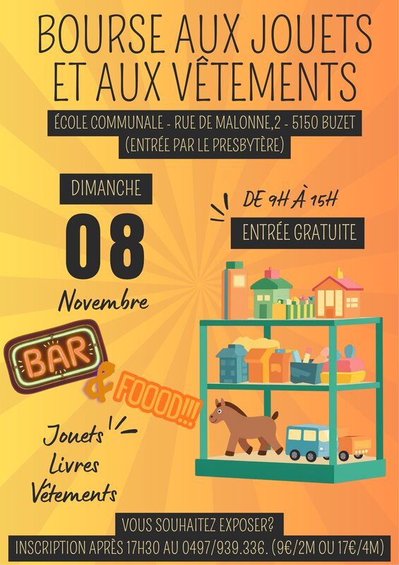Loisirs Bourse vêtements jouets