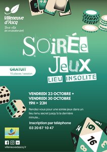 Loisirs Soirée jeux dans lieu insolite