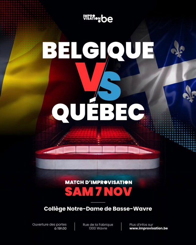Spectacles Match impro Belgique Québec