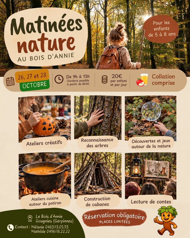 Stages,cours Matinées nature bois d Annie