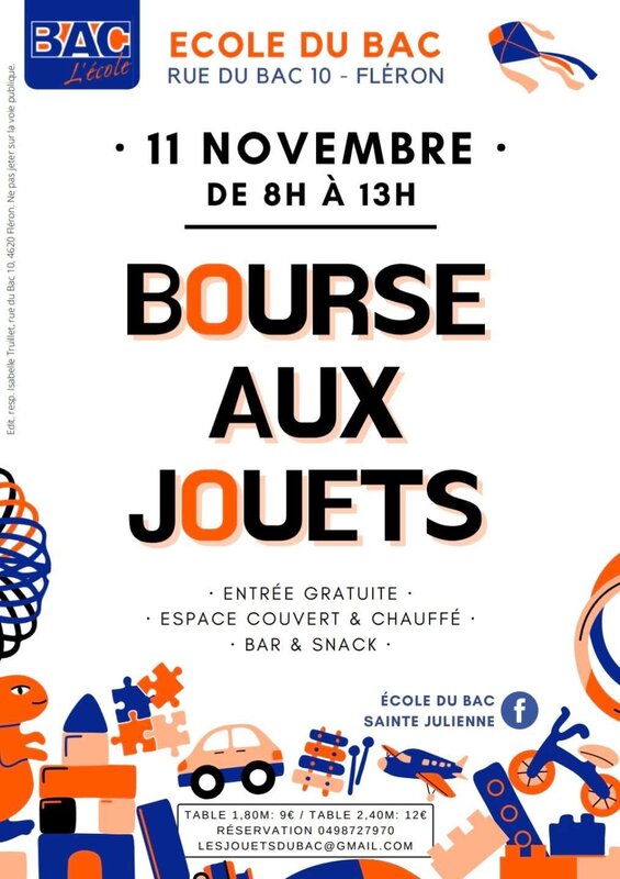 Loisirs Bourse jouets l école Bac Fléron