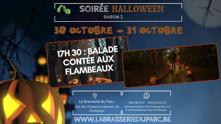 Loisirs Balade contée flambeau - Halloween la brasserie Parc