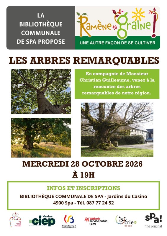 Conférences Atelier Grainothèque Les arbres remarquables