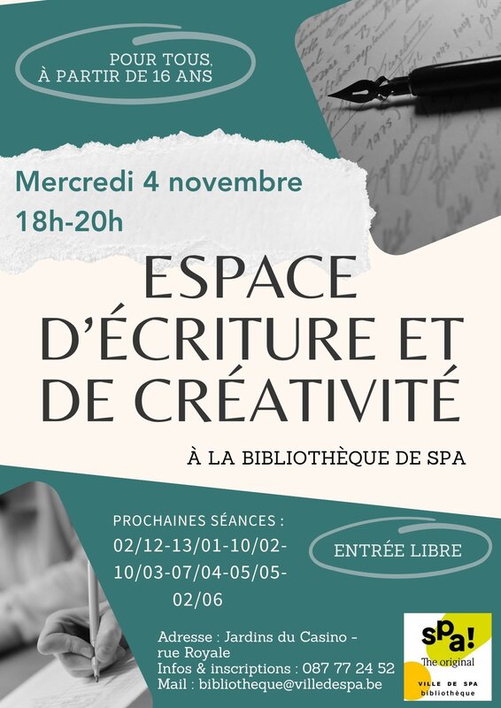 Stages,cours Espace d’écriture de créativité