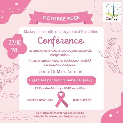 Conférences Le cancer, comment cerner pour mieux comprendre? Vivre cancer dans résilience