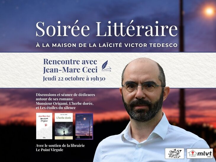 Conférences Soirée littéraire - Rencontre avec Jean-Marc Ceci