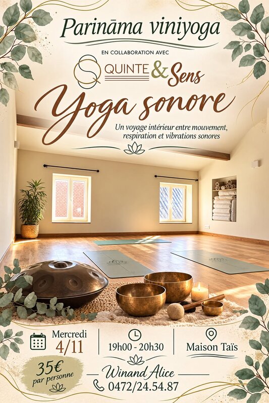 Stages,cours Yoga musique chez Maison Taïs