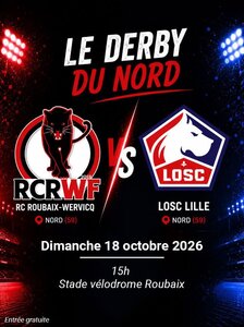 Loisirs RCRWF LOSC : derby Nord vivre Vélodrome Roubaix