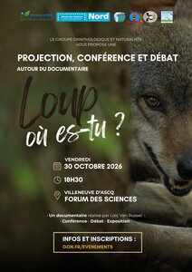 Conférences Le loup dans région : projection, conférence-débat exposition
