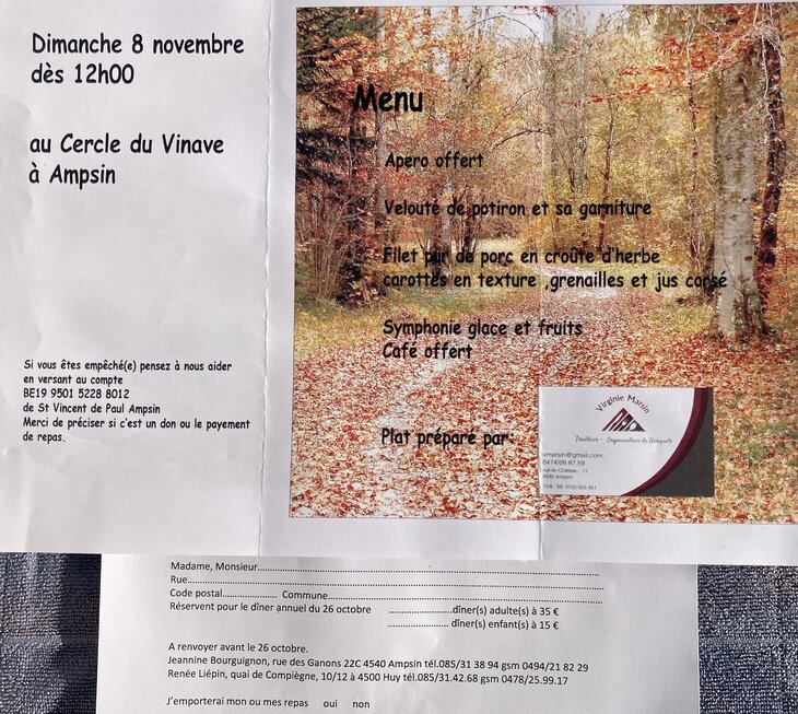 Loisirs Dîner annuel profit démunis l entité amaytoise
