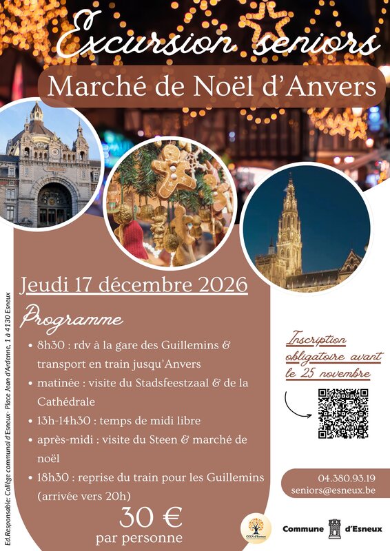 Marchés de Noël Excursion seniors - Marché Noël d Anvers