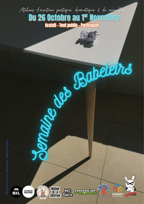 Stages,cours Atelier d initiation l écriture dramatique - Semaine Babeleirs