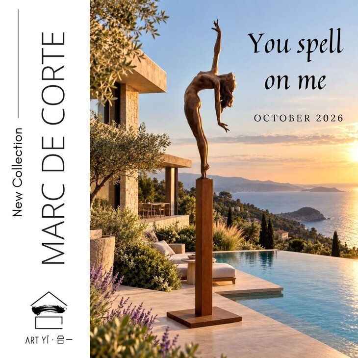 Expositions Marc Corte:  You Spell Me   dancing girl sculpture bronze exhibition
