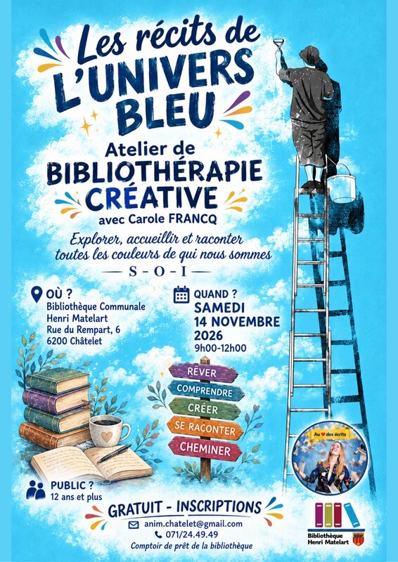 Stages,cours Atelier bibliothérapie créative