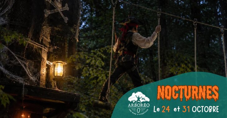 Loisirs Halloween - Accrobranche nocturne - Spectacle feu - Animations