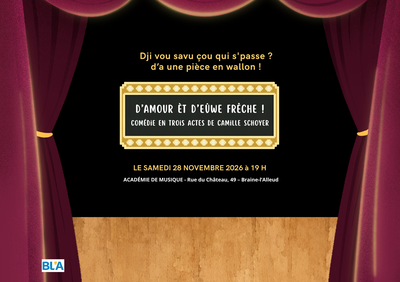Spectacles Pièce théâtre wallon D’amour èt D’eûwe Frêche ! le samedi novembre 1