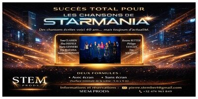 Concerts Spectacle : chansons Starmania