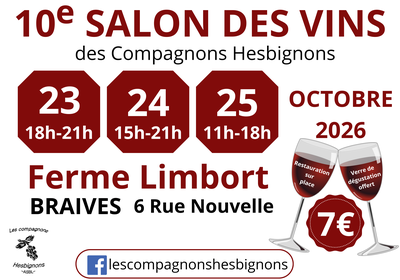 Loisirs 10e Salon vins Compagnons Hesbignons
