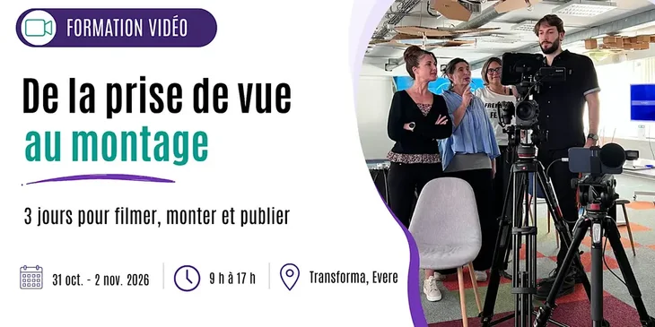 Stages,cours Formation Vidéo Réseaux Sociaux De prise vue montage