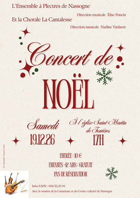 Concerts Concert Noël l Ensemble plectres Nassogne