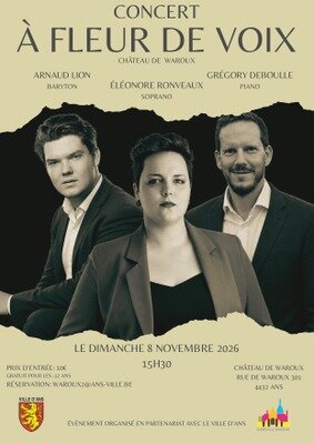 Concerts ? Concert Fleur Voix Château Waroux ! 8 novembre 2026 15h30