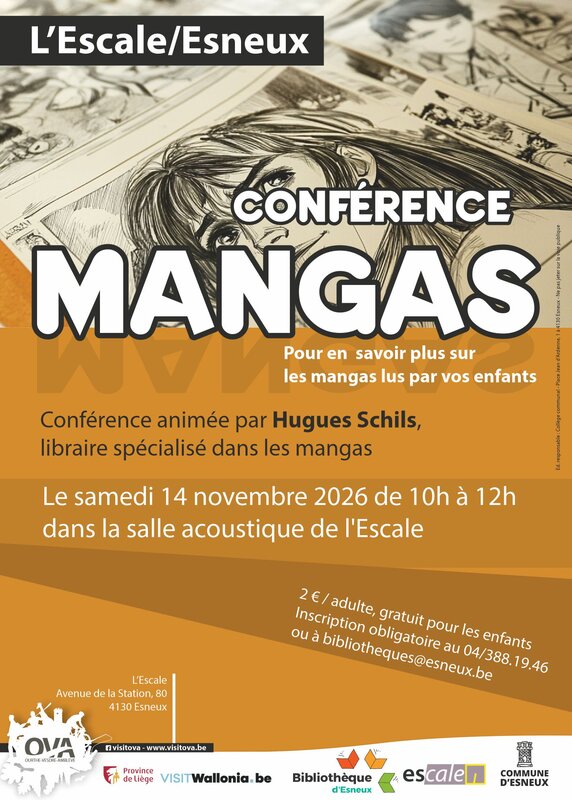 Conférences Conférence mangas animée Hugues Schils