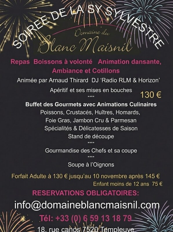 Soirées Soirée la Sylvestre