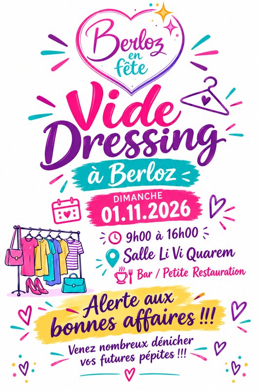 Loisirs Vide Dressing Hommes - Dames - Enfants - Berloz fête 